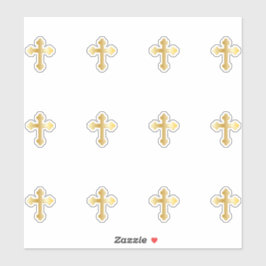 Gold Tone Trinity Cross Aufkleber