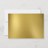 Gold Tone Wedding RSVP Card Karte (Rückseite)