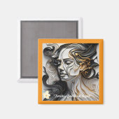 "Gold Toned Emotional Art" Magnet (Vorderseite/Rückseite)