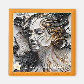 "Gold Toned Emotional Art" Magnet (Vorne)