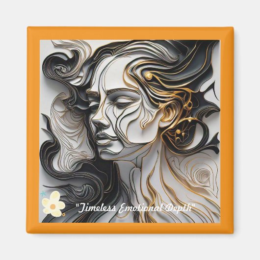 "Gold Toned Emotional Art" Magnet (Vorne)