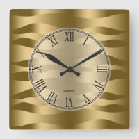 Gold Tones Abstract Wavy Zebra Stripes Pattern