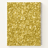 Gold Tones Imitate Glitzer Print Notizbuch (Rückseite)