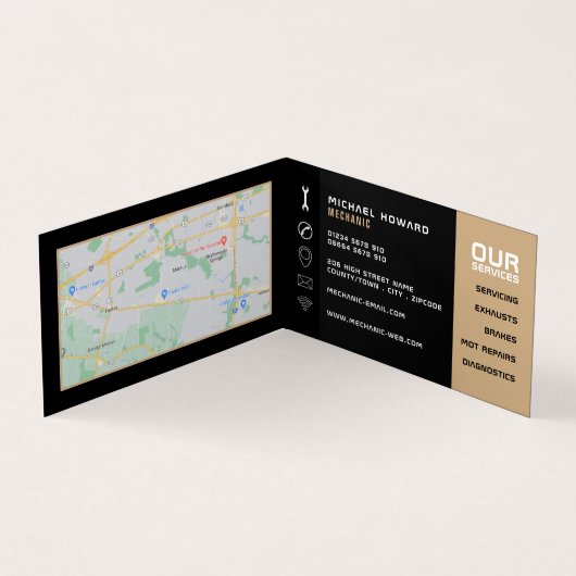 Gold Tools, Auto Mechanik & Reparaturen, im Detail Visitenkarten (Innenseite)