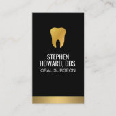 Gold Tooth | Gold Trim Sleek Black Visitenkarte (Vorderseite)