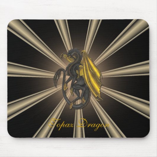 Gold Topaz Drache Mauspad (Vorne)
