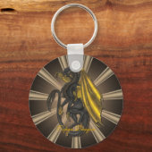 Gold Topaz Dragon Key Chain Schlüsselanhänger (Vorderseite)
