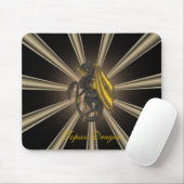 Gold Topaz Dragon Mouse Pad Mousepad (Mit Mouse)