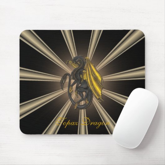 Gold Topaz Dragon Mouse Pad Mousepad (Mit Mouse)