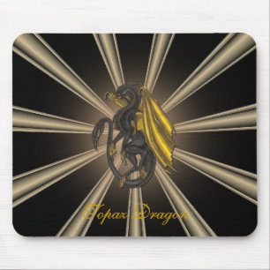 Gold Topaz Dragon Mouse Pad Mousepad