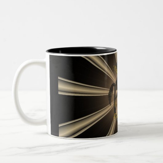 Gold Topaz Dragon Pattern Tasse (Links)