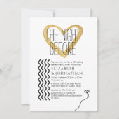 Gold Touch Minimales Skript The Night Before Einladung (Vorderseite)