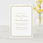 Gold Traditionelles katholisches Hochzeitstipendie Karte (Gelbe Blume)