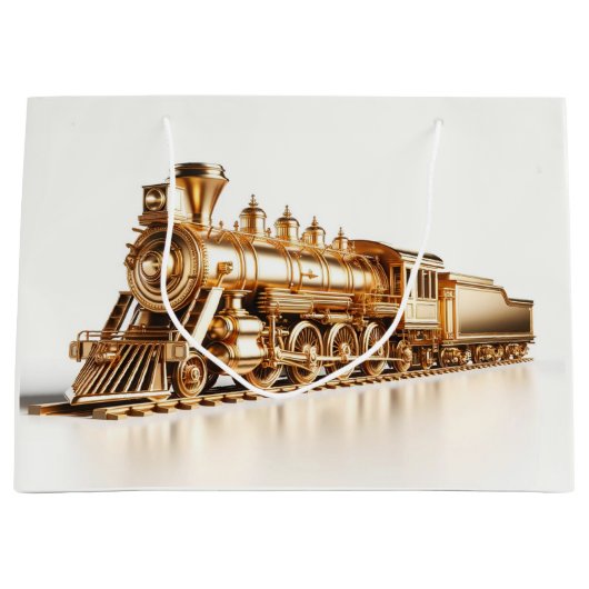 Gold Train Geschenktasche Große Geschenktüte (Vorderseite)