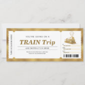 Gold Trap Boarding Pass Geschenkgutschein Einladung (Vorderseite)