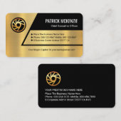 Gold Trapezium Layers Business Owner Visitenkarte (Vorne/Hinten)