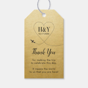 Gold Travel Theme Airplane Travel Gefallen Geschenkanhänger