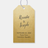 Gold Travel Theme Airplane Travel Gefallen Geschenkanhänger (Rückseite)