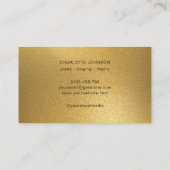 Gold Treble Clef Beruflich Music Teacher Visitenkarte (Rückseite)