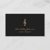 Gold Treble Clef Beruflich Music Teacher Visitenkarte (Vorderseite)