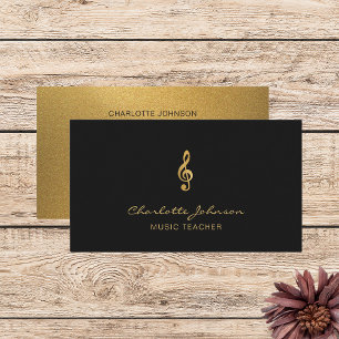 Gold Treble Clef Beruflich Music Teacher Visitenkarte