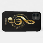 Gold Treble Clef Case-Mate iPhone Hülle (Rückseite (Horizontal))
