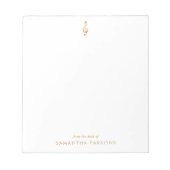 Gold Treble Clef Einfache Elegante Musiklehrer Notizblock (Vorderseite)