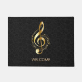 Gold Treble Clef Fußmatte (Vorderseite)