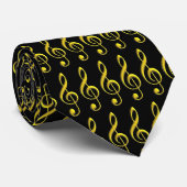 Gold Treble Clef Krawatte (Gerollt)
