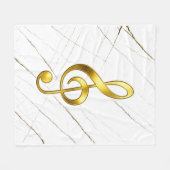 Gold Treble Clef Marble Home Decor Fleecedecke (Vorderseite (Horizontal))