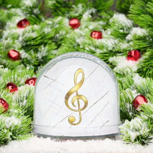 Gold Treble Clef Marble Home Decor Schneekugeln (Weihnachten)
