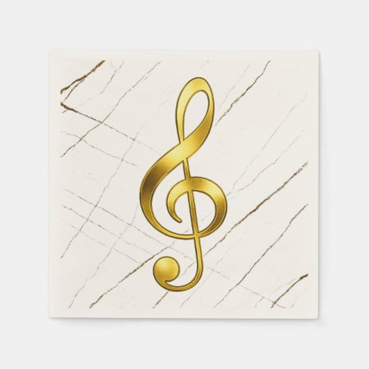 Gold Treble Clef Marble Home Decor Serviette (Vorderseite)