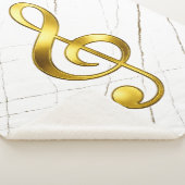 Gold Treble Clef Marble Home Decor Sherpadecke (3/4)