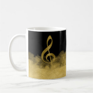 Gold Treble Clef Music Cloud Kaffeetasse