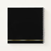 Gold Treble Clef Music Office Lehrer Elegant Notizblock (Rückseite)