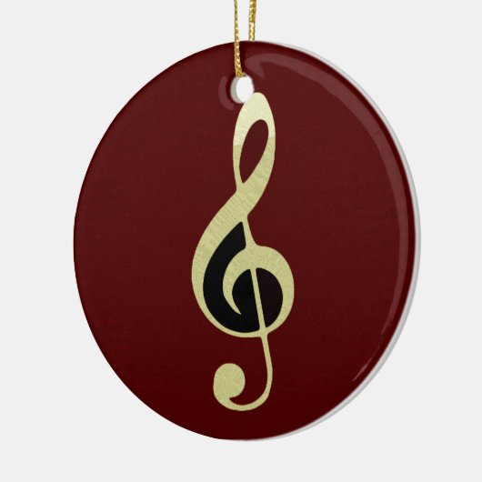 Gold Treble Clef Music Ornament (Links)
