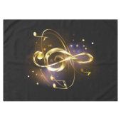 Gold Treble Clef Music Tischdecke (Vorderseite (Horizontal))