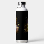 Gold Treble Clef Music Trinkflasche (Rechts)