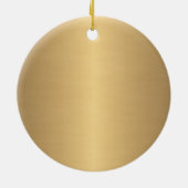 Gold Treble Clef Snowflake Keramik Ornament (Hinten)