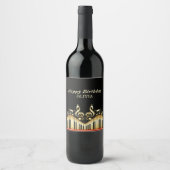 Gold Treble Clef Weinetikett (Vorderseite)