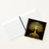 Gold Tree Alte Rustikale Notebook Notizblock (Innenseite)