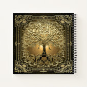 Gold Tree Alte Rustikale Notebook Notizblock (Rückseite)