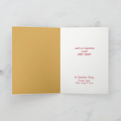 Gold Tree Beagle Welpe Weihnachtskarte Feiertagskarte (Innenseite)