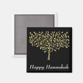 Gold Tree Chanukah Magnet (Vorderseite/Rückseite)