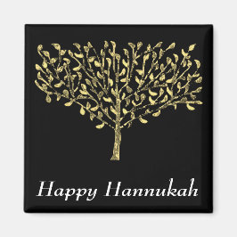 Gold Tree Chanukah Magnet