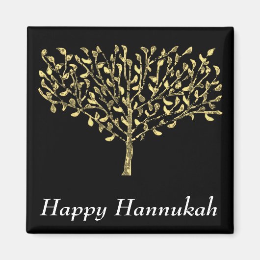 Gold Tree Chanukah Magnet (Vorne)