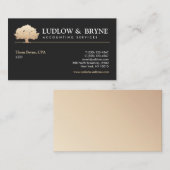 Gold Tree Logo Classic Beruflich Black Visitenkarte (Vorne/Hinten)