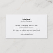 Gold Tree Logo Gebäude Contractor Elegant Black Visitenkarte (Rückseite)