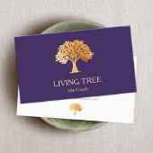 Gold Tree Logo Life Coach Health and Wellness Bu Visitenkarte