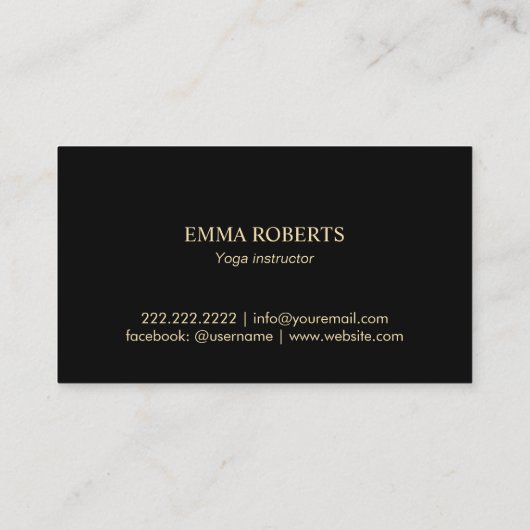 Gold Tree Logo Modern White Quilts Salon & WELLNES Visitenkarte (Rückseite)